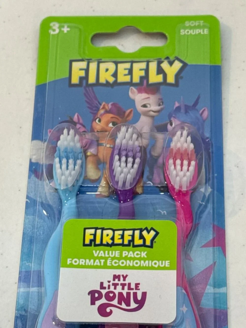 My Little Pony Kids Toothbrushes 3 Pack Firefly Soft Bristles New